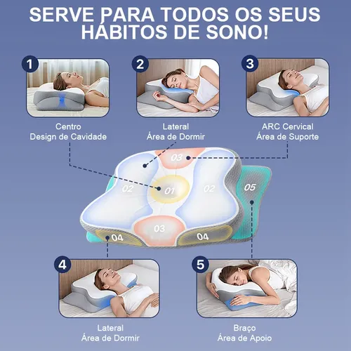 Travesseiro Cervical Ortopedico Anti-ronco E Apneia Nasa