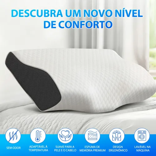 Travesseiro Cervical Ortopédico Espuma Viscoelástica