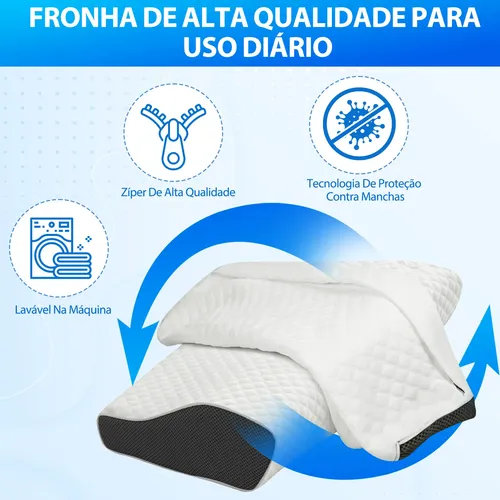 Travesseiro Cervical Ortopédico Espuma Viscoelástica