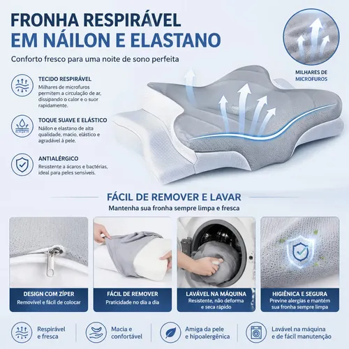 Travesseiro Ortopedico Anti-ronco E Apneia