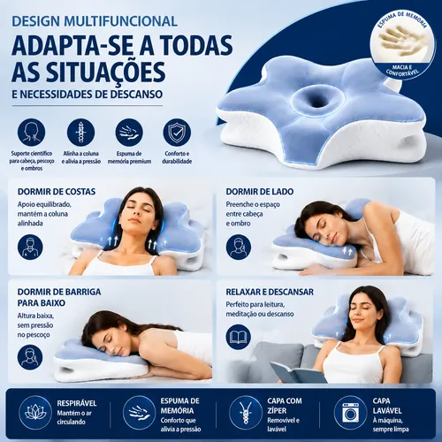 Travesseiro Ortopedico Anti-ronco E Apneia