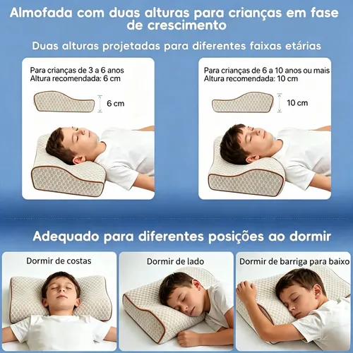 Travesseiro Ortopédico Borboleta Compacto Com Apoio Cervical