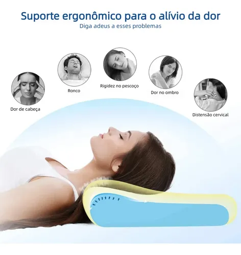 Travesseiro Ortopédico Borboleta Compacto Com Apoio Cervical