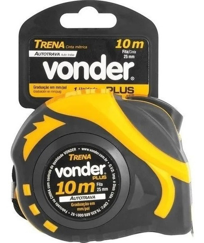 Trena curta de aco autotrava 10m x 25mm vonder