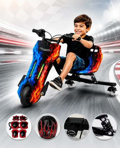 Triciclo Eletrico Drift Grande 350w 36v Suporta 90kg +brinde