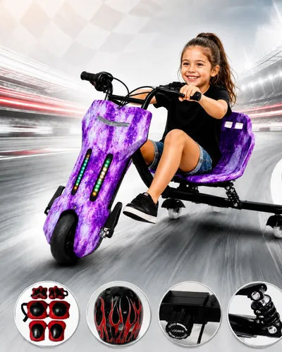 Triciclo Eletrico Drift Grande 350w 36v Suporta 90kg +brinde