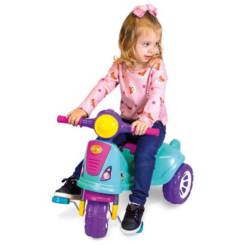 Triciclo Infantil Kids Avespa Carrinho De Passeio Com Empurrador Pink