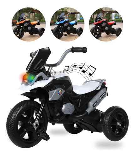 Triciclo infantil motoca moto com pedal 3 rodas com som cor