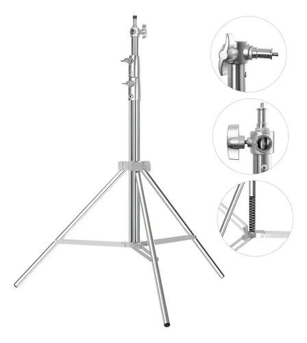 Tripe profissional aco inox 28m para estudio foto e video