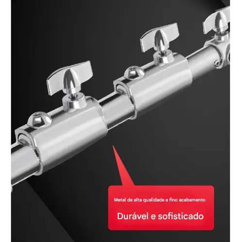 Tripé Profissional Aço Inox 2,8m Para Estúdio Foto E Vídeo