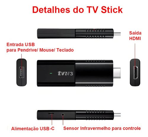 Tv Stick Android Streaming Hdmi Wifi 4k 128gb
