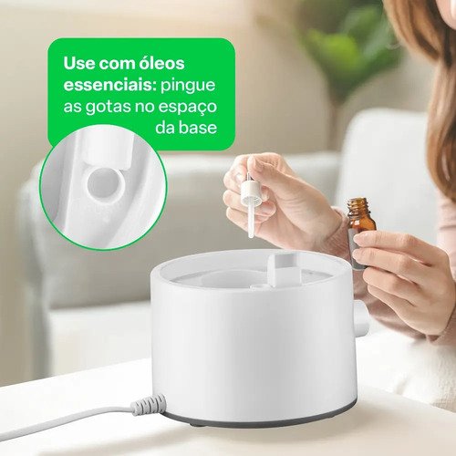Umidificador De Ar Ultrassônico Easy Air 1,8L Branco Bivolt Com Aromaterapia Névoa Silenciosa Multi Saúde - HC290 Ambiente
