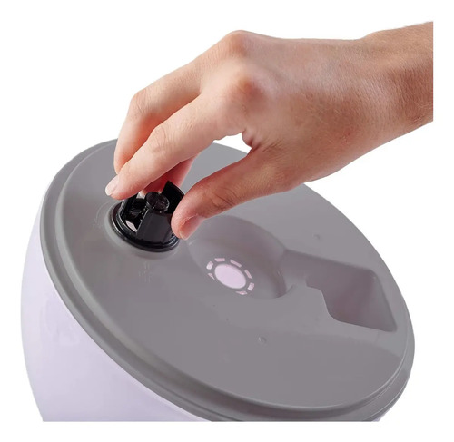 Umidificador De Ar Ultrassonico Luminária Lojas Mineiras Mais Air Flow Cor Branco e Cinza
