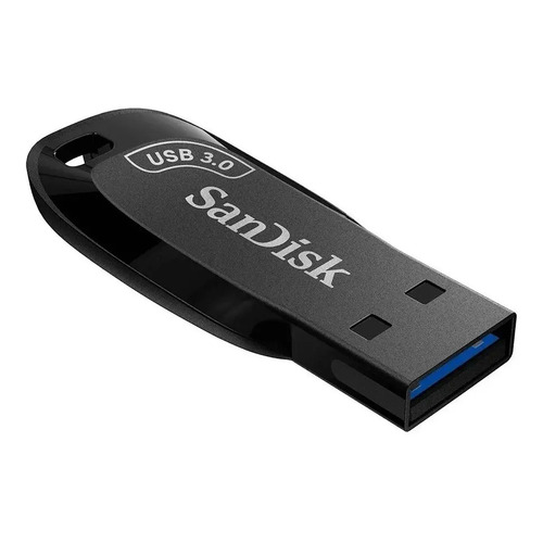 Unidade flash preta sandisk ultra shift 32gb usb 30 100mbs