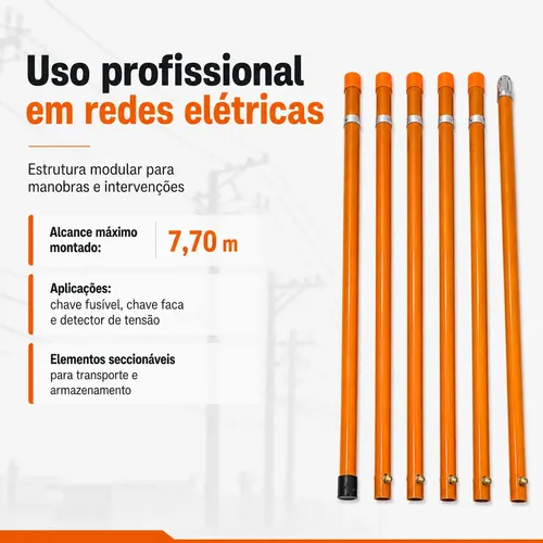 Vara De Manobra Nesfer 6 Elementos C Bolsa, Cabeçote E Laudo