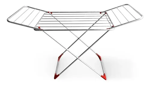 Varal de chao aluminio gigante seca roupas com abas grande