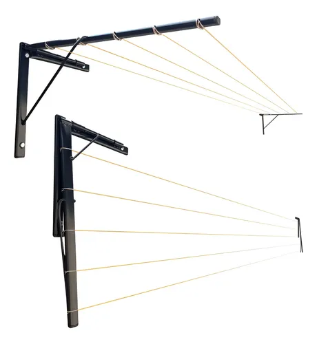 Varal de parede e muro reforcado suporta ate 90 kg