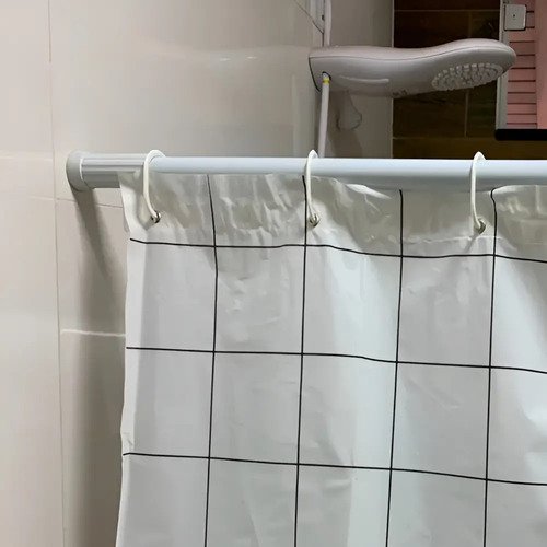 Varão Extensível Box Banheiro Provador Cortina 70cm A 120cm Prateado