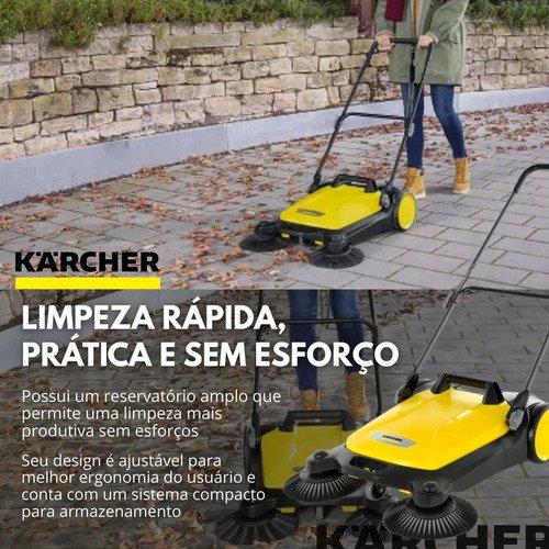 Varredeira De Piso Karcher Manual Com Recolhedor 20l S4 Twin