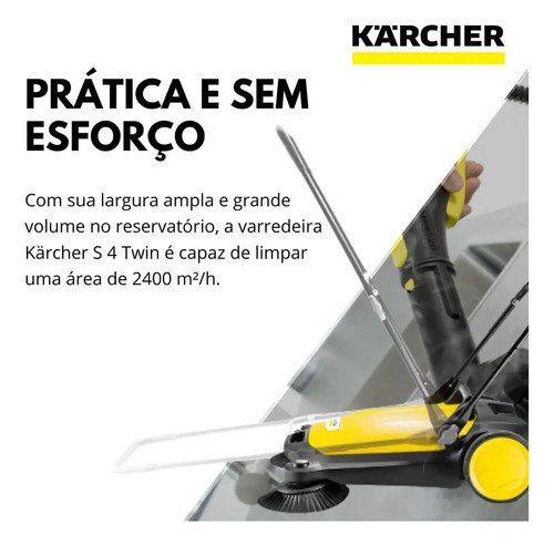 Varredeira De Piso Karcher Manual Com Recolhedor 20l S4 Twin