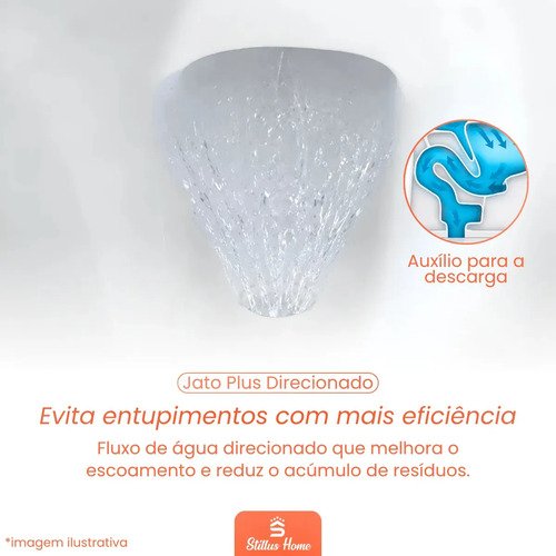 Vaso Sanitário Monobloco Barcelona Branco Completo com Caixa Acoplada Assento Soft Close Duplo Acionamento Dual Flush 3/6L Saída Vertical Cerâmica Premium Design Moderno Fácil Limpeza Stillus Home