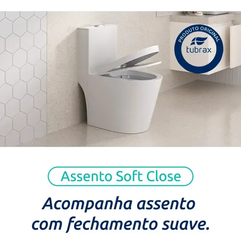 Vaso Sanitário Monobloco Caixa Acoplada Completo Cor Branco