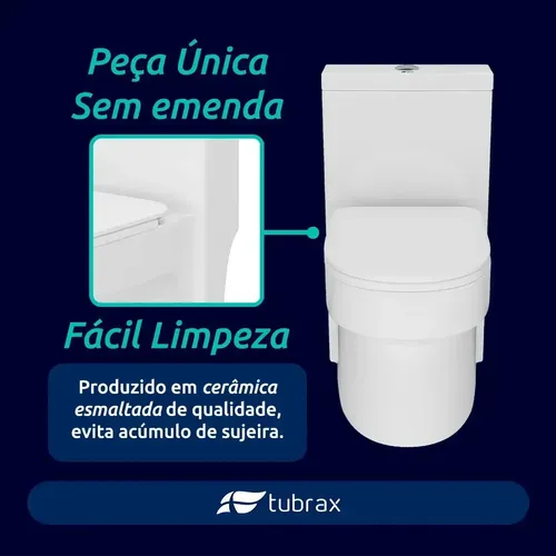 Vaso Sanitário Monobloco Caixa Acoplada Privada Completo Cor