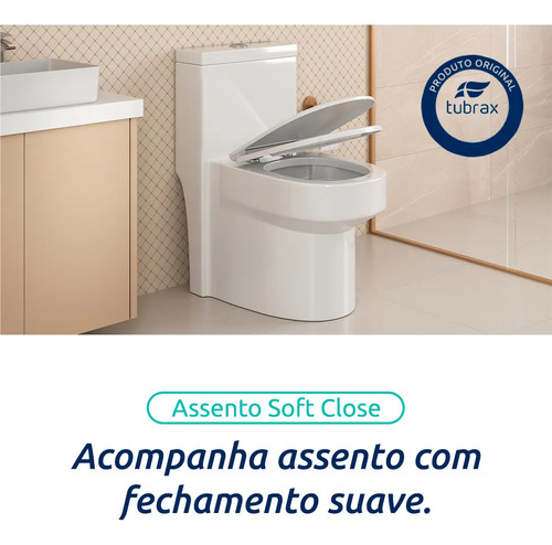 Vaso Sanitário Monobloco Caixa Acoplada Privada Completo Cor Branco - VAB0004