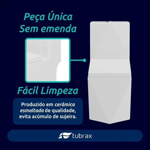Vaso Sanitário Monobloco Completo - Caixa Acoplada Privada C