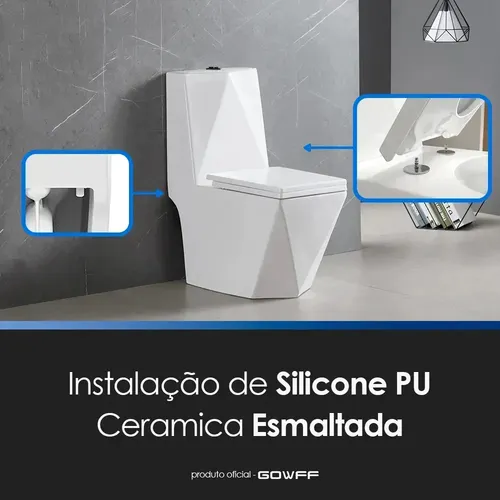 Vaso Sanitário Monobloco Diamante Branco Caixa Acoplado Gowf
