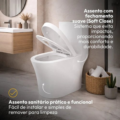 Vaso Sanitário Monobloco Orbit Completo Com Caixa Acoplada Privada Cerâmica Branca Cod: Alut020031 Alut By Avant