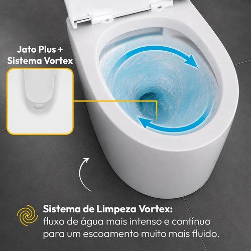 Vaso Sanitário Monobloco Orbit Completo Com Caixa Acoplada Privada Cerâmica Branca Cod: Alut020031 Alut By Avant