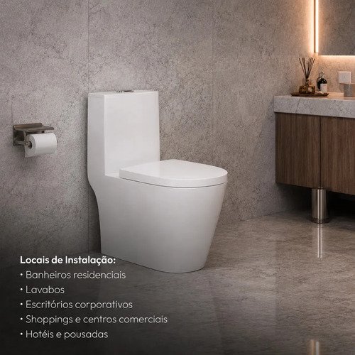 Vaso Sanitário Monobloco Orbit Completo Com Caixa Acoplada Privada Cerâmica Branca Cod: Alut020031 Alut By Avant