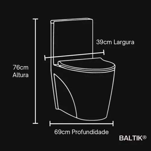 Vaso Sanitário Monobloco Privada Bacia Caixa Acoplada Grande