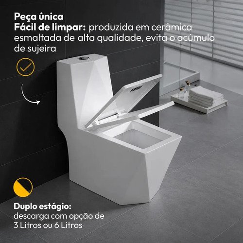 Vaso Sanitário Monobloco Vertex Completo Com Caixa Acoplada Privada Cerâmica Branca Cod: Alut020030 Alut By Avant