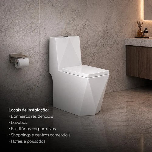 Vaso Sanitário Monobloco Vertex Completo Com Caixa Acoplada Privada Cerâmica Branca Cod: Alut020030 Alut By Avant