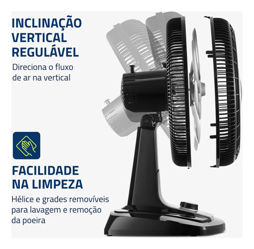 Ventilador 50cm Super Turbo 8 Pás Mondial 150W - VTX-50-8P
