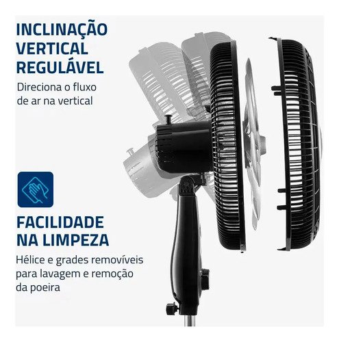 Ventilador de Coluna 40cm Super Power VSP40C 6 Pás 3 Velocidades Mondial 127v