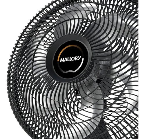 Ventilador De Coluna Mallory Éolo Preto E Grafite - Cor das pás Prateado Diâmetro 40 cm Material das pás Plástico Quantidade de pás 6