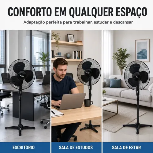Ventilador De Coluna Turbo Silencioso Baixo Consumo 110v