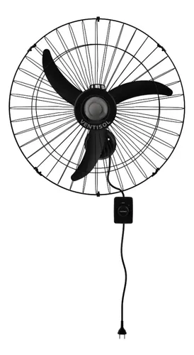 Ventilador de parede 60cm preto ventisol bivolt