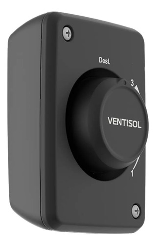 Ventilador de parede Ventisol New 60cm com 3 pás de Plástico preto estrutura new cromado, 60cm de diâmetro