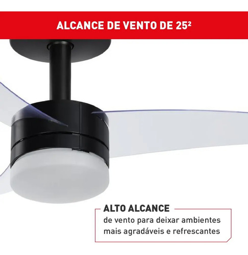 Ventilador De Teto Arno Ultimate Preto Vx14