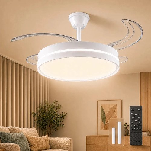 Ventilador de teto com luz led ventilador de teto retratil 4