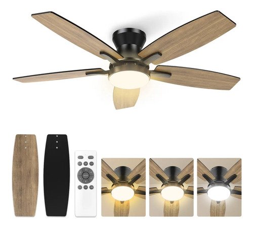 Ventilador de teto fansvento 42 com luz led e controle 5 pas