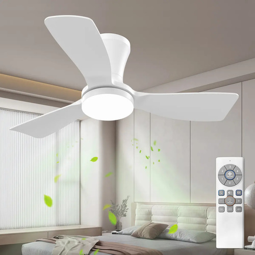 Ventilador de teto moderno 36 com luz led e controle remoto
