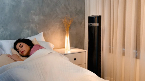 Ventilador Torre AIR SILENCE WAP Silencioso Oscilante com Controle Remoto 4 Velocidades e Desligamento Automático