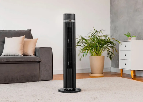 Ventilador Torre AIR SILENCE WAP Silencioso Oscilante com Controle Remoto 4 Velocidades e Desligamento Automático