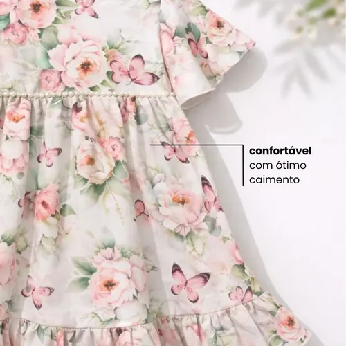 Vestido Infantil Delicado Kids Festa Luxo Princesa Pérolas