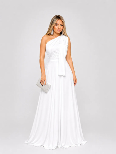 Vestido Longo Casamento Civil Mini Wedding Elegante